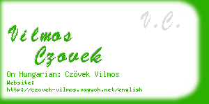 vilmos czovek business card